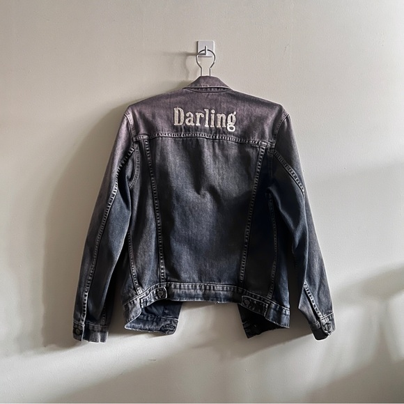 BRANDY MELVILLE AMARA DARLING OVERSIZED DENIM JACKET (FADED GREY) - Picture 6 of 15